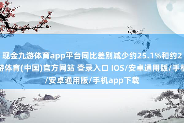 现金九游体育app平台同比差别减少约25.1%和约24.3%-九游体育(中国)官方网站 登录入口 IOS/安卓通用版/手机app下载